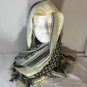 Luxns Military Shemagh Tactical Desert Scarf 100% Cotton Keffiyeh Scarf Wrap 2